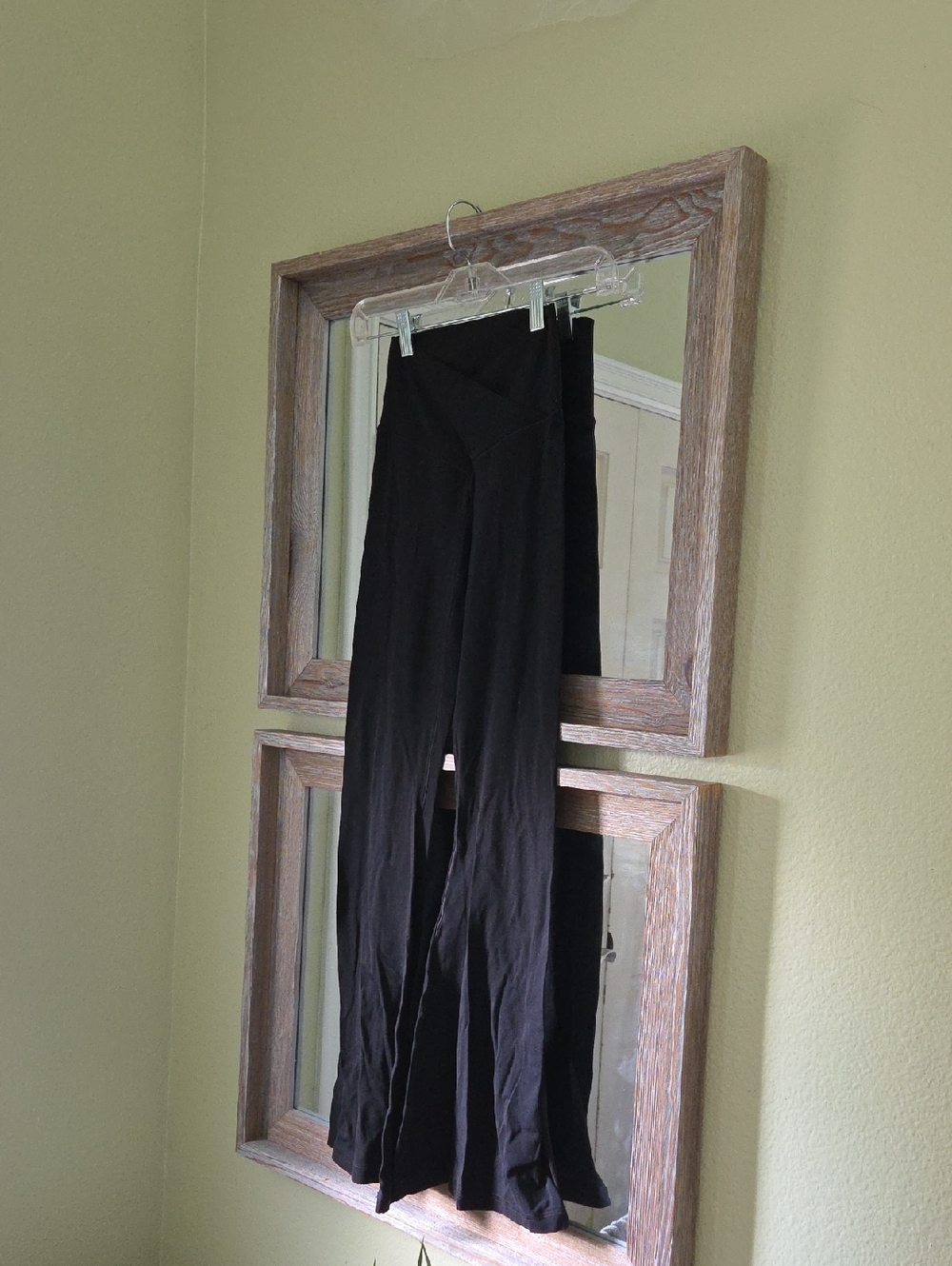aerie Black Wide-Leg High-Rise Pants